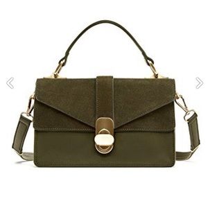 ZARA • City Bag with split suede flap
